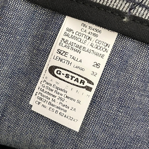 NWT G-Star Saville Straight in Comfort Vance Denim Raw size 26 - Picture 6 of 7